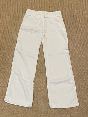 Express Design Studio White Linen Blend Wide Leg Trouser Pants Size 2